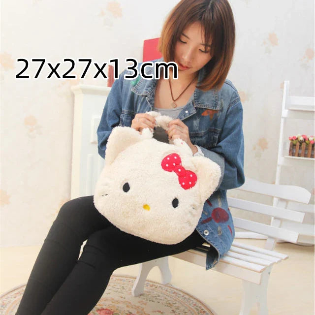 Sanrio Cute My Melody Shoulder Bag Japanese Kuromi Lovely Plush Bag Lolita Messenger Bag for Girl Travelling Bag Birthday Gifts