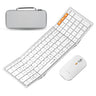 ProtoArc XKM01 Tri-Fold Bluetooth Wireless Keyboard and Mouse Combo Protable Slim 2.4g Full Size 105 Key Foldable Keyboards