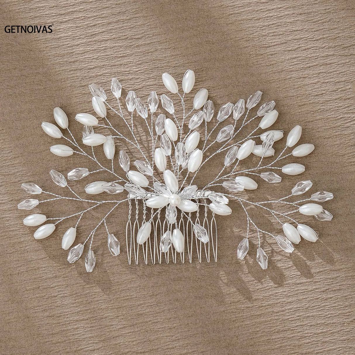 Wedding Pearl Flower Hair Combs Hair Accessories Hair Clips Hairpin Crystal Bride Headdress for Women Barrettes Hair Jewelry