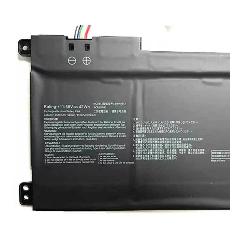 C31N1912 B31N1912 11.55V 42Wh Laptop Battery For Asus VivoBook 14 E410MA L410MA E410KA E510MA E510KA F414MA L510MA R522MA