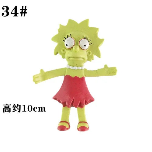 NJ Croce The Simpsonas Figure Bendable Doll Ornaments Accessories Fantasy Figurines Children Present