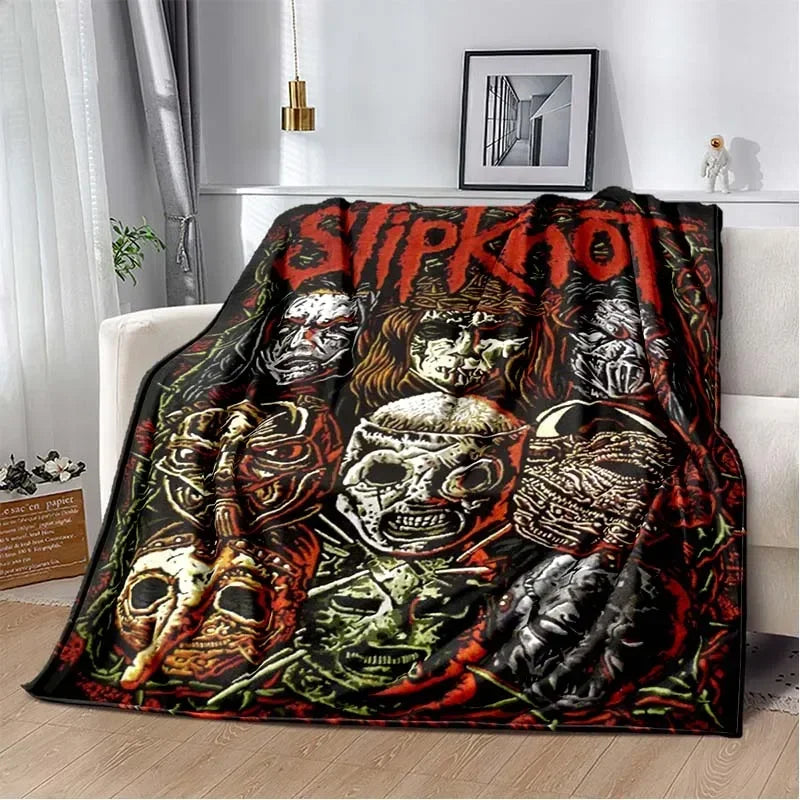 3D S-SLIPKNOT Band Printed Blanket  Fashion Soft Cozy Living room Bedroom Sofa Bed Travel Blanket Child Birthday Gift