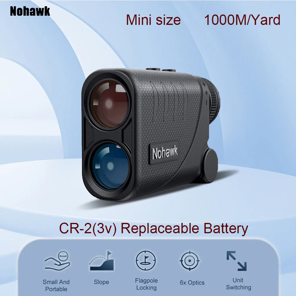 Nohawk Multifunctional Mini Golf Laser Range Finder For Hunting with Slope Compensation Rangefinder Construction Monocular