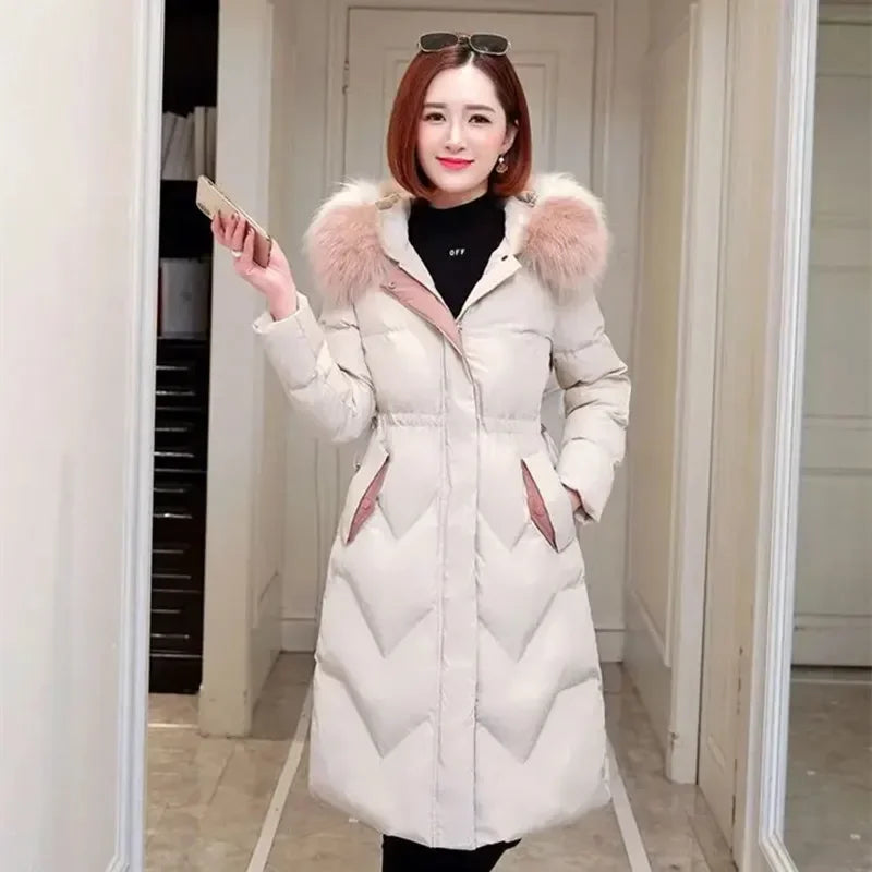 Feather Coats Women's Down Jacket 2023 Korean Jacket for Women Thicken Long Cotton Jacket Winter Down Coats Women Puffer Jacket