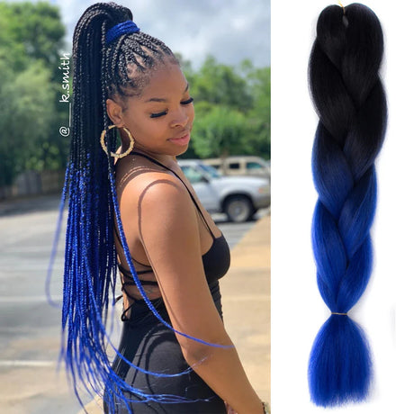 24Inch Synthetic Hair Extensions for Braids 100g/pc Jumbo Braiding Hair Kanekalon Colored Hair Pre Stretched Yaki Jumbo Braids