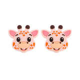 5/10 Pieces Brand New Giraffe Head Silicone Animal Beads Food Grade DIY Pacifier Chain Accessories Baby Toys BPA Free