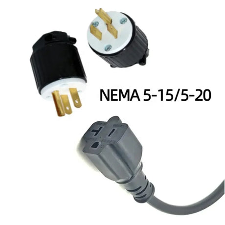 J1772 Type1 Socket to NEMA 5-15/5-20 EV Charger Adapter 0.3M Cable Male to Female EVSE For Electric Car and Home Appliances