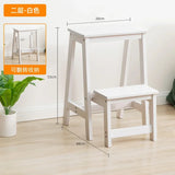 Solid Pine Wood High Stools Kitchen Multifunctional Step Ladder Chair Folding Design Step Stool Strong And Durable Ladder Stool