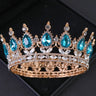 Gorgeous Crystal Bridal Wedding Hair Accessories Rhinestone King Queen Full Round Circle Pageant Tiara Crystal Prom Royal Crown