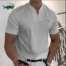 Men's V-neck High-quality Cotton Embroidered Polo Shirt Spring/Summer New Short Sleeved T-shirt Casual Sports Breathable Short S