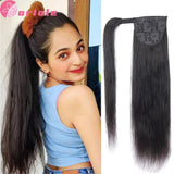 Water Wave Ponytail Human Hair Wrap Around Ponytail Extensions Remy Hair Ponytails Clip in Hair Extensions 28 30 Inches