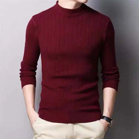 Korean Fashion Autumn Men Casual Vintage Style Sweater Wool Turtleneck Oversize 2023 Winter Men Warm Cotton Pullovers Sweaters