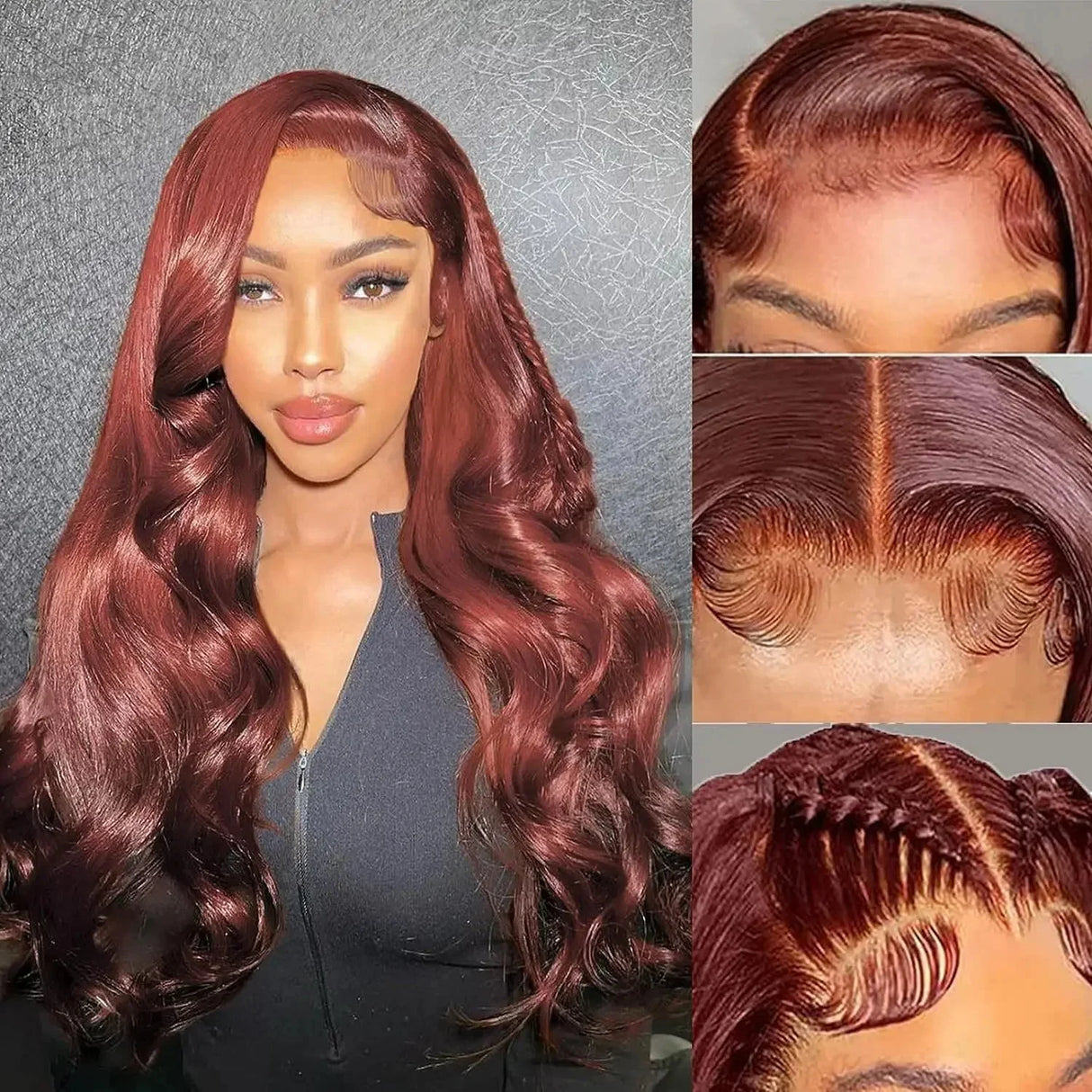 13x4 Reddish Brown Body Wave Lace Frontal Human Hair Wig 13x6 Hd Lace Frontal Wigs Glueless Human Hair Wig Brazilian Pre Plucked