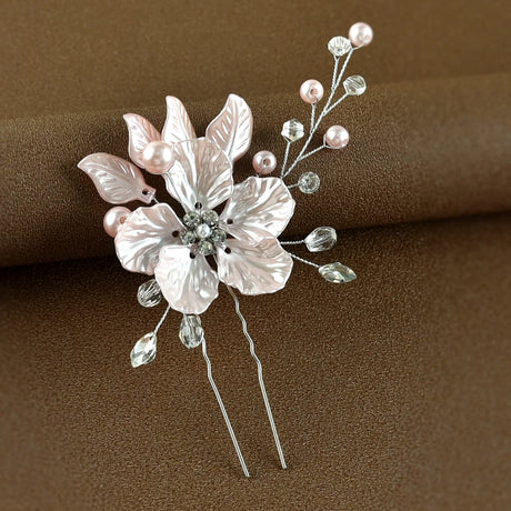 White Flower Hairpins Elegant Women Floral Style Hair Clip Chinese Style Hairclip Bride Wedding Headdress Hanfu Hair Accessories