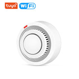 Tuya Smart Zigbee WiFi Smoke Detector Smart Fire Alarm Sensor Home Security Fire Protection System Smart Life Works Gateway Hub