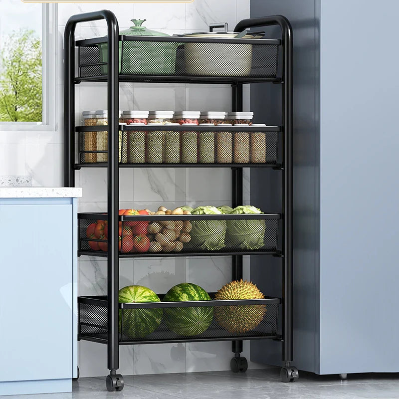 Food Truck Partitions Trolley Storage Utility Grocery Basket Rolling Trolley Candy Fruit Basket Archivadores Restaurant Furiture