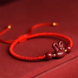 Small Gold Color Titanium Beads Red Thread Woven Braid Couple Bracelets Anklets for Women Men Fashion Jewelry YBR687