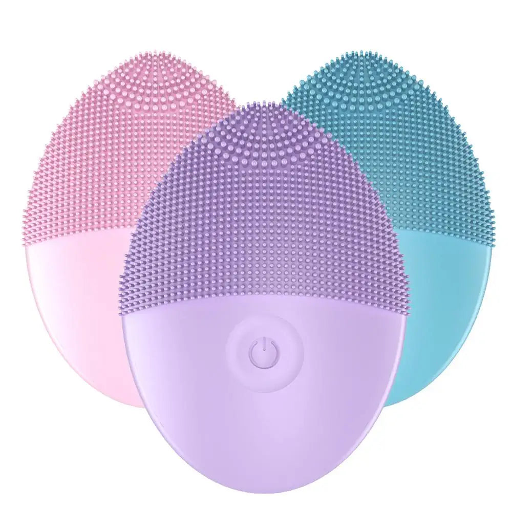 1/2PCS Electric Facial Cleansing Brush Silicone Ultrasonic Vibration Face Cleanser Deep Pores Blackhead Cleaning Instrument