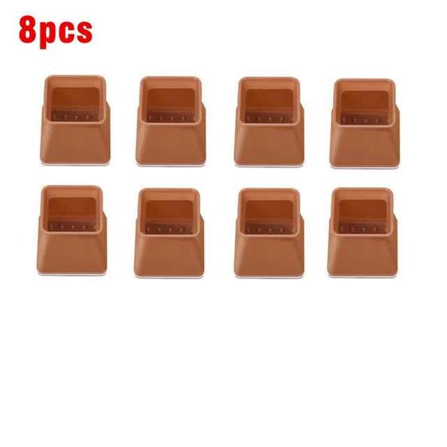 8/16pcs Silicone Table Chair Leg Caps With Felt Anti-Slip Pad Furniture Feet Cover Wooden Floor Scratch Resistant Protectors Mat