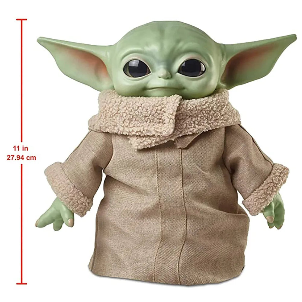 28cm Baby Yoda Action Figure Toy Action Figure Plush Yoda Master Model  Dolls Toys Boy Girls Collection Birthday Christmas Gifts