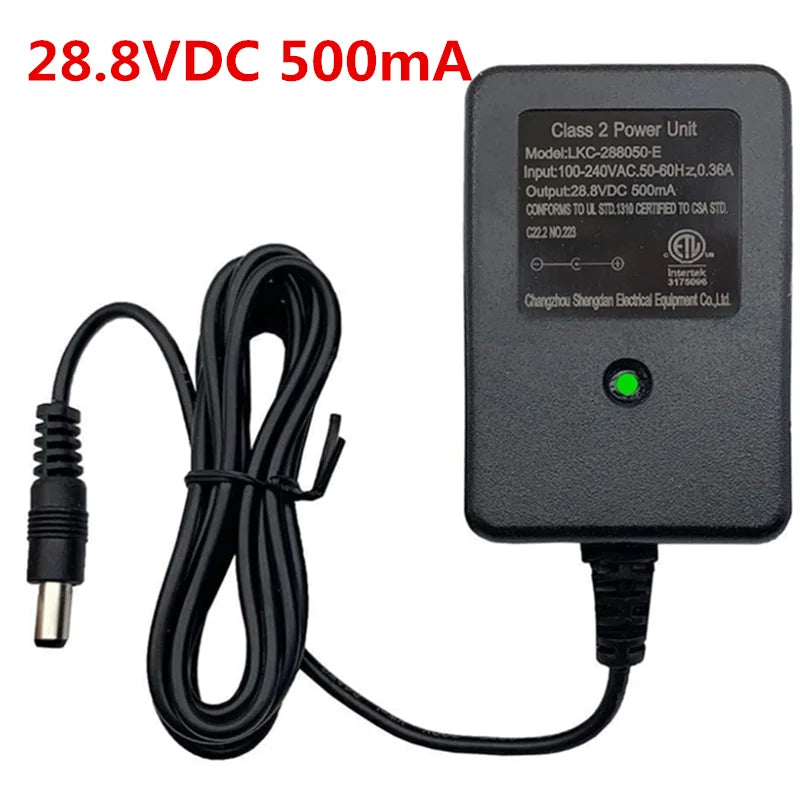 28.8V DC 500mA Charger  24 Volt Battery Charger for Kids Ride On Toys Disney Carriage Buggy Car Children Ride On Car Accessories