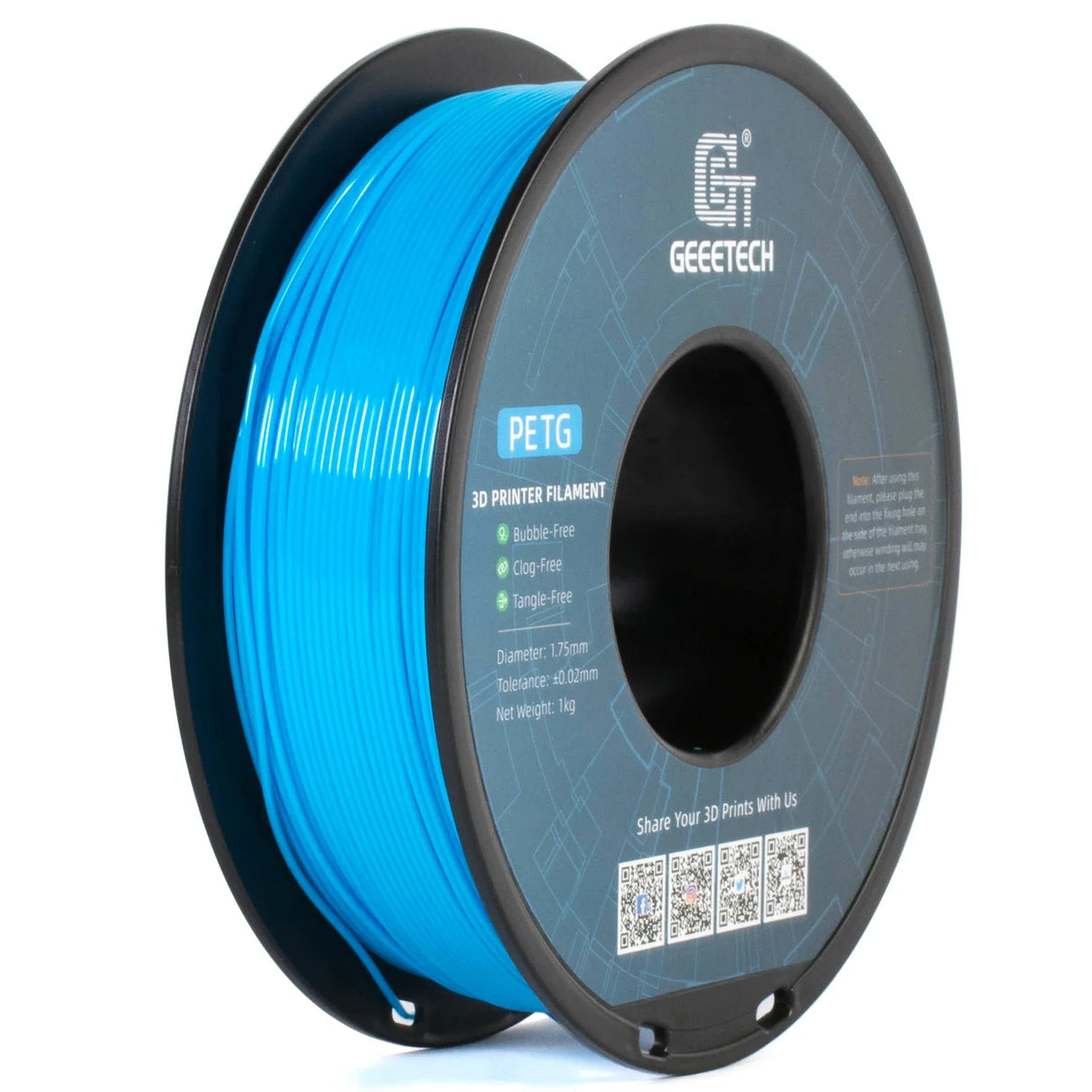 GEEETECH PETG PLA 3D Printer Filament 1kg 2.2LBS/roll 1.75mm +/- 0.03 White Black Colorful 3D Printing Materials Hight Quality