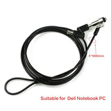 Manufacturer New Anti-thief Security Cable Wedge Laptop Lock With Key for Dell Notebook PC and Laptop Computer