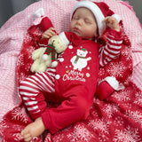 50CM Finished Reborn Baby Dolls LouLou Girl Merry Christmas Gift Lifelike Silicone Vinyl Newborn 3D Skin Visible Veins DIY Toys