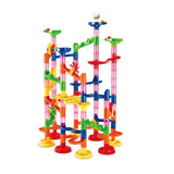 Marble Run Race Track Building Blocks Kids 3D Maze Ball Roll Toy Marble Run Race Coaster Set 80/Christmas Gift