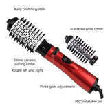 Hair Dryer Brush Electric Blow Rotating Hot Air Comb Negative Ionic Hair Styler N0PF