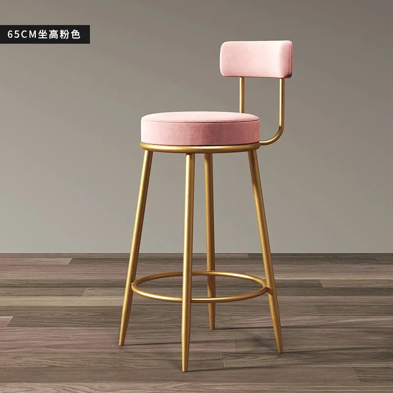 Bar Chair Simple Casual Home Cafe Stool Back High Chair Dining Chair Nail Shop Reception Room Bar Stools Bar Table for Home