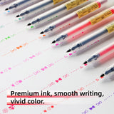 12/24Pcs Colored Gel Pens 0.5mm Fine Point Colorful Japanese Smooth Writing Gel Pen Set for Coloring Drawing Journaling