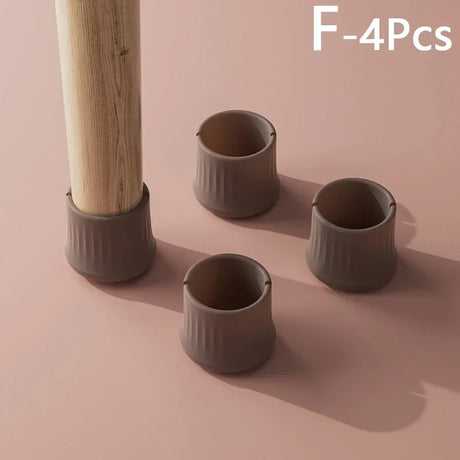 4Pcs New Silicone Chair Leg Caps Square Round Color Table Cover Feet Pads Floor Protectors Furniture Legs Furniture Decor