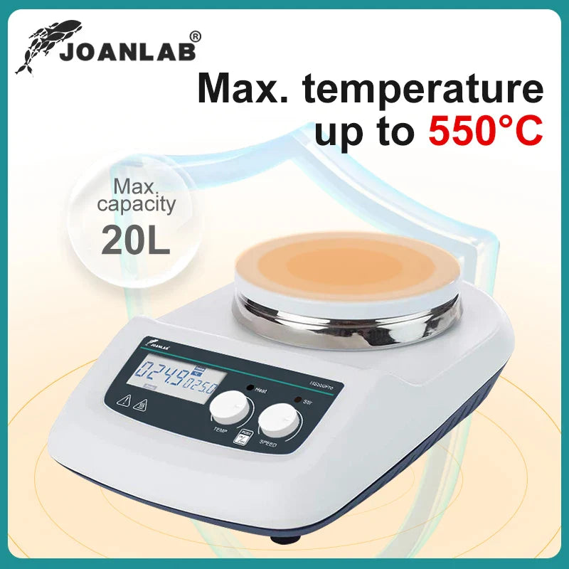 JOANLAB Heating Magnetic Stirrer Digital Display Thermostatic Magnetic Mixer Hot Plate Stirrer Laboratory 20L 110V~220V