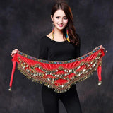 Oriental/Indian Belly Dance Coin Belt BellyDance Hip Scarf Golden Coins Belly Dance Costume Accessories Dancing Coin Belt