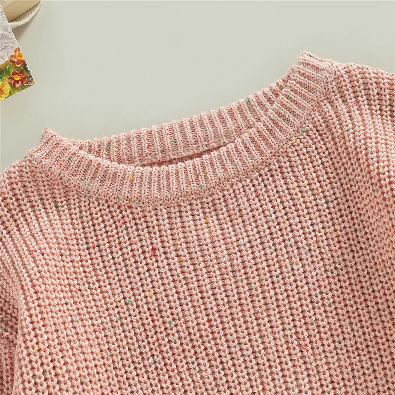 Autumn Winter New Toddler Boys Girls Solid Long Sleeve Sweaters Coat Children Sweaters Kids Knitting Pullovers Tops