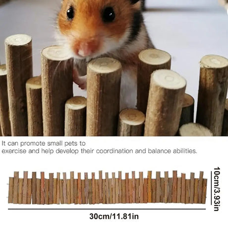 Hamster Cage Fence Guinea Pig Wood Climbing Bridge Fence Hamster Cage Decor Hamster Accessories Hamster Chew Toy For Guinea Pig