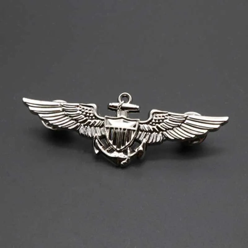 Classic Men Brooches Vintage WWII USAF Wings Military Command Pilot Metal Wings Metal Badge Pin Army Fans Nostalgic souvenirs