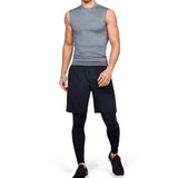 Men Fake Two-Piece Sport Pants Fitness Jogger Training Quick Dry Skinny Shorts Trousers Gym Short Workout Leggings Tights Traini