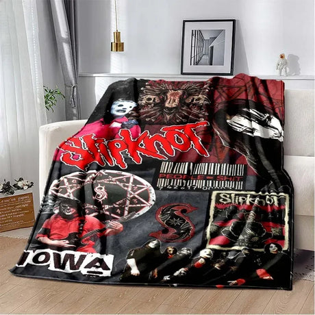 3D S-SLIPKNOT Band Printed Blanket  Fashion Soft Cozy Living room Bedroom Sofa Bed Travel Blanket Child Birthday Gift