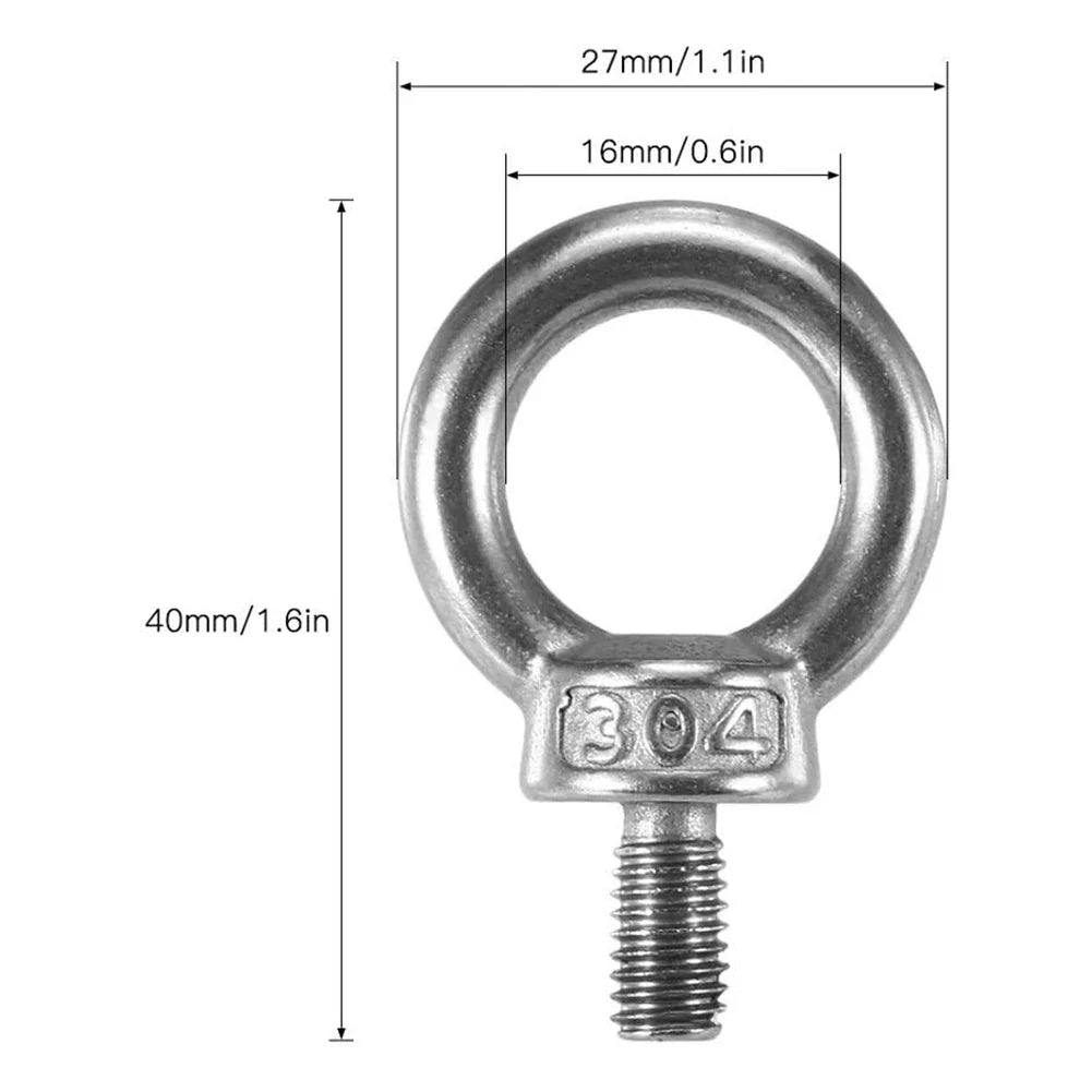 2Pcs Stainless Steel Kayak Screws Nuts Hardware for Rail Canoe Kayak Racing Fishing Boat Accessories Track Mounting System