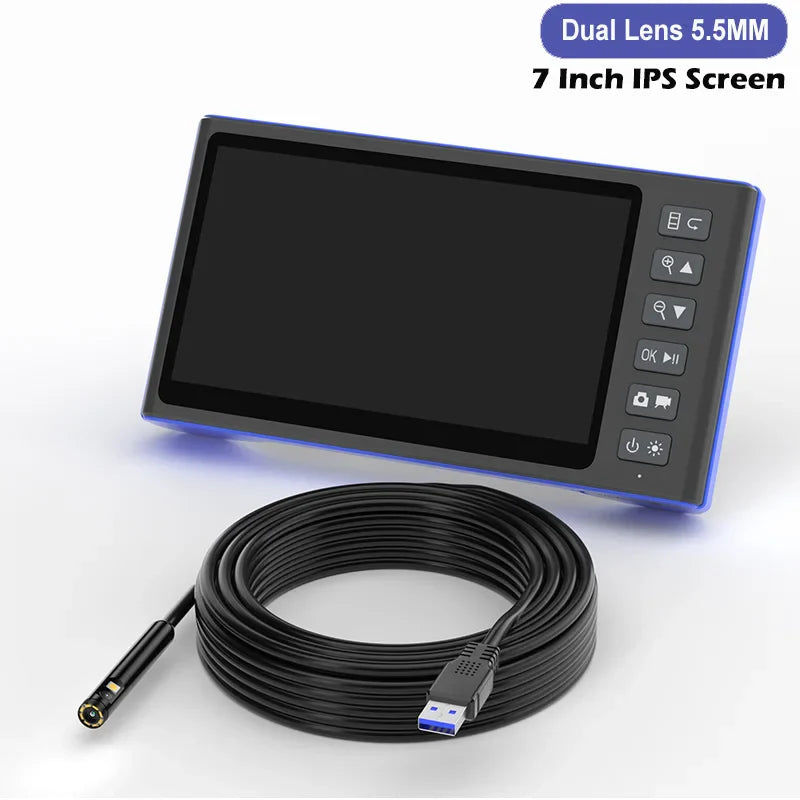 7 Inch IPS Screen Endoscope Camera 1M-15M HD1080P Single Dual Triple Lens HD1920 5.0MP Autofocus USB Pipe Inspection Borescope