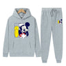 New Disney Mickey Fashion Sports Suit Printed Hoodie + Trousers 2 Pieces Set Spring And Autumn Animation Men And Women Suit