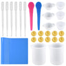 New DIY Crystal Dropping Glue Tool Set Measuring Cup Dropper Spoon Finger Set Mixing Rod Dropping Glue Accessories Tool Set