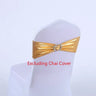 50pcs/Lot Metallic Gold silver Chair Sashes Wedding Chair Decoration Spandex Chair Cover Band for Party Decor birthday