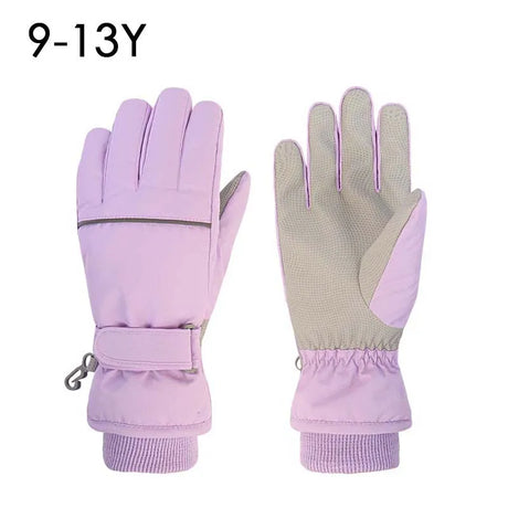 High Quality Kids Ski Gloves Winter Snowboard Snow Children Glove for Boys Girl Waterproof Thicken Mittens Keep Finger Warm 2023