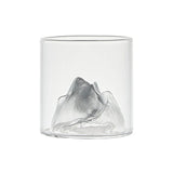 Japanese Whisky Glass Cup 3D Mountain Water Glass Glacier Mug Vodka Wine Cup Glass Fuji Artwork Gift Cocktail Glasses Drinkware