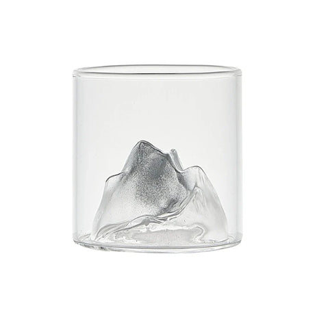 Japanese Whisky Glass Cup 3D Mountain Water Glass Glacier Mug Vodka Wine Cup Glass Fuji Artwork Gift Cocktail Glasses Drinkware