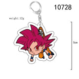 Anime TV Dragon Z Super Saiyan Acrylic Pendant Keychains Balls Son Goku Vegeta IV Beerus Trunks Buu Piccolo Keychain Gifts