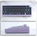 GMK67 65% Gasket Bluetooth 2.4G Wireless Hot-swappable Customized Mechanical Keyboard Kit RGB Backlit